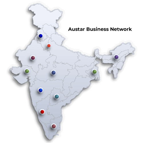 Austar service network across India